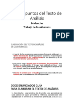 Los 12 Puntos Del Texto de Análisis