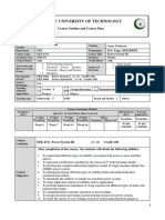 Islamic University of Technology: Course Outline and Course Plan