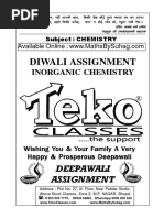 Class 12 Diwali Assignment Inorganic Chemistry