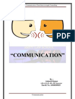 COMMUNICATION-Communication, Client Interviewing& Counselling