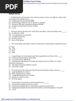 Methods in Psychological Research 3rd Edition Evans Test Bank