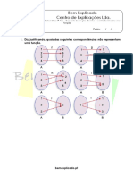 2.2 - Ficha de Trabalho - Conceito de Função. Domínio e Contradomínio de Uma Função