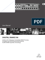 Digital Snake S16: User Manual