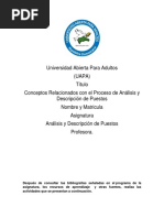 Tarea 1. Analisis y Descripcion de Puesto