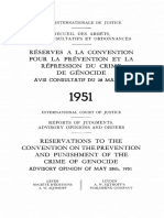 Réserves A Convention Pour La Prévention Et La Répression Du Crime de Génocide