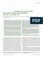 Pharmacotherapy Relapse Prevention in Body Dysmorphic Disorder: A Double-Blind, Placebo-Controlled Trial