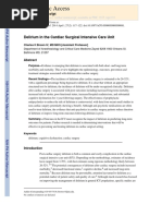 Delirium in Cardiac Surgery