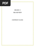 Grade 11 Sba Review