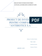 ANTIBIOTICE.S.A-Investitii Directe Si Finantarea Lor