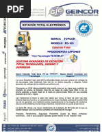 Geincor Esp Tecnicas de Estacion Total Es 105 PDF