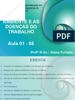 Aula 01 - 05 - Ambiente e As Doenças Do Trabalho.