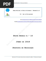 Exame Nacional Do Ensino Secundário - Prova Modelo N.º 10