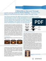 Copper Filling of Blind Micro Vias and Through Holes Using Reverse Pulse Plating