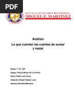 Análisis Lo Que Cuentan Las Cuentas de Sumar y Restar