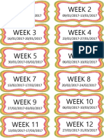 Week 1 Week 3 Week 4 Week 6 Week 5 Week 2