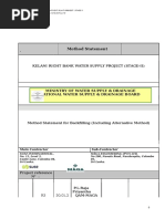 Method Statement: Ministry of Water Supply & Drainage National Water Supply & Drainage Board