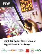 Joint Rail Sector Declaration On Digitalisation of Railways