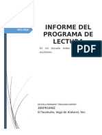 Informe de Lectura 2016