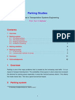 Parking Studies: Lecture Notes in Transportation Systems Engineering