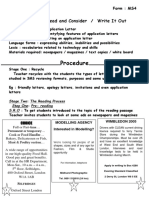 4MS Application Letter Lesson Plan