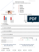 Test de Evaluare Sumativa Mem Sem I