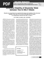 Structural Stability of Dissimilar Weld Between Two Cr-Mo-V Steels