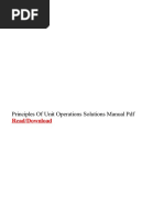 Principles of Unit Operations Solutions Manual PDF