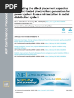 Evaluating The Effect Placement Capacitor and Distributed Photovoltaic Generation For Power System Losses Minimization in Radial Distribution System