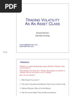 (Columbia University, Derman) Trading Volatility As An Asset Class