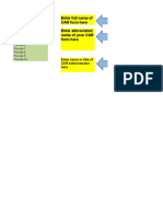 List Your Processes Here: Enter Full Name of CAR Form Here Enter Abbreviated Name of Your CAR Form Here