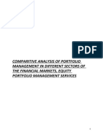 Comparitive Analysis of Portfolio Management in Different Sectors of The Financial Markets, Equity Portfolio Management Services