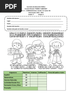 EXAMEN TERCERO T y L, Primer Trimestre