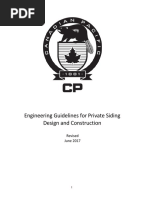 CP Engineering Guidelines For Private Siding Construction