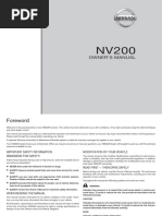 Manual Nissan Nv200