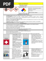 Tarjeta de Emergencia Hidróxido de Sodio