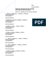 Redox Reaction Exercises