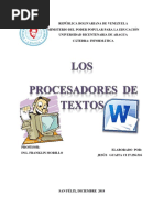 Ensayo Procesadores de Texto