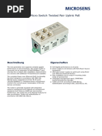 Gigabit Ethernet Micro Switch Twisted Pair Uplink PoE