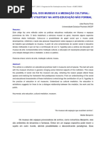 O Papel Social Dos Museus e A Mediação Cultural: Conceitos de Vygotsky Na Arte-Educação Não Formal