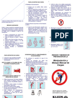 Triptico Manipulacion Manual de Carga 2019