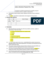 Procedure - Control of Third Party Property