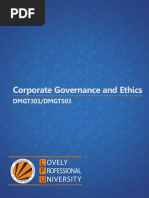 Corporate Governance and Ethics