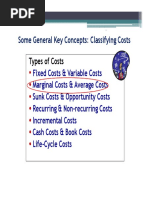 Some General Key Concepts: Classifying Costs