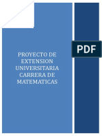 Proyecto de Extensión de Carrera de Matemáticas