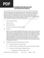 Procedures For The Analysis of Explosives Evidence