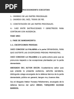 Audiencia Procedimiento Ejecutivo