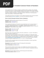 How To Get The Greatest Common Factor of Numbers (GCF)