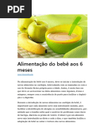 Alimentação para Crinças Com 6 Meses