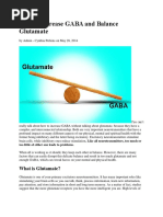 How To Increase GABA and Balance Glutamate