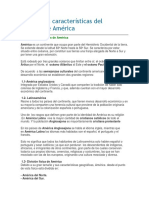 Principales Características Del Continente América